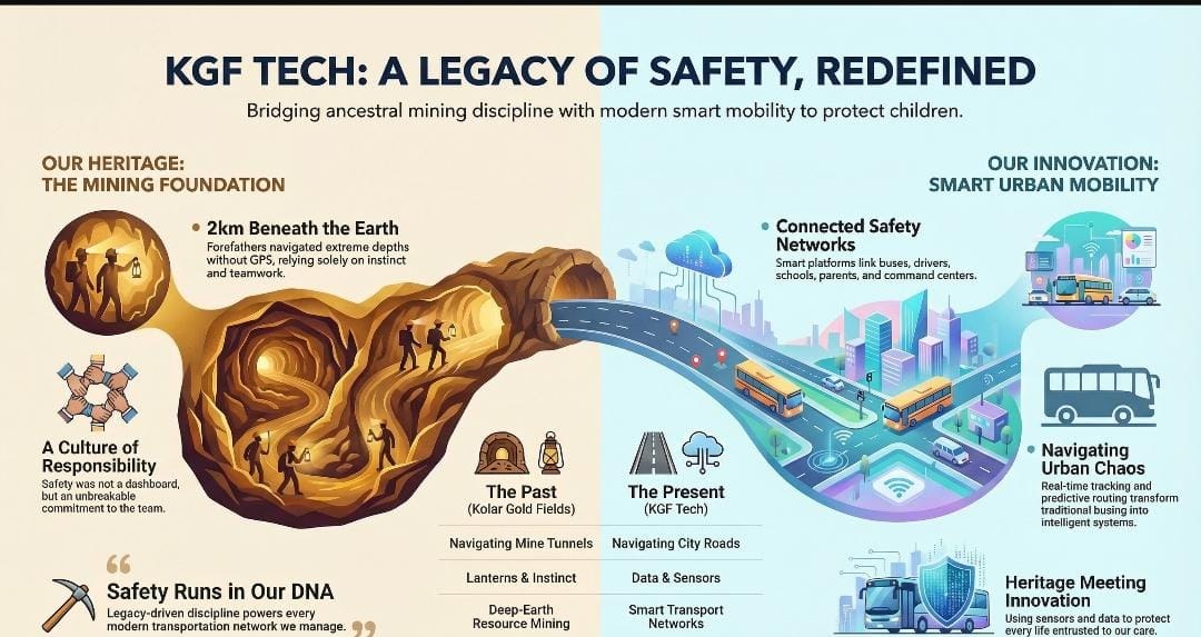 KGF Tech: A Legacy of Safety, Redefined — bridging ancestral mining discipline with modern smart mobility to protect children.